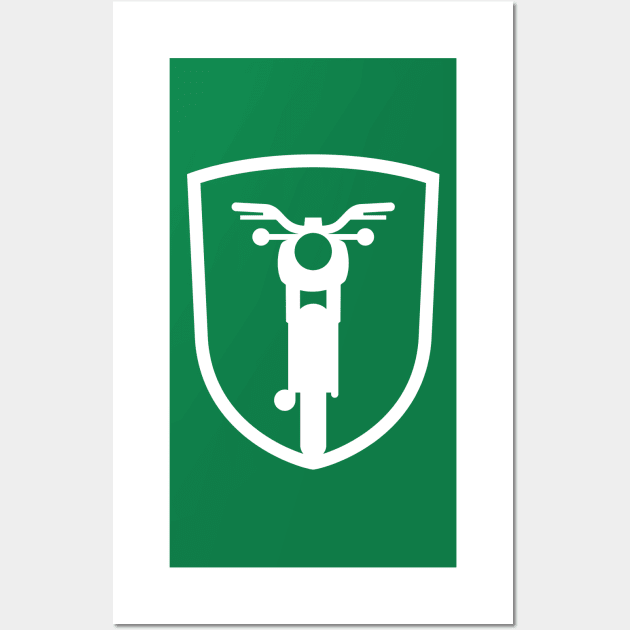 Scooter S50 S51 Crest (white) Wall Art by GetThatCar